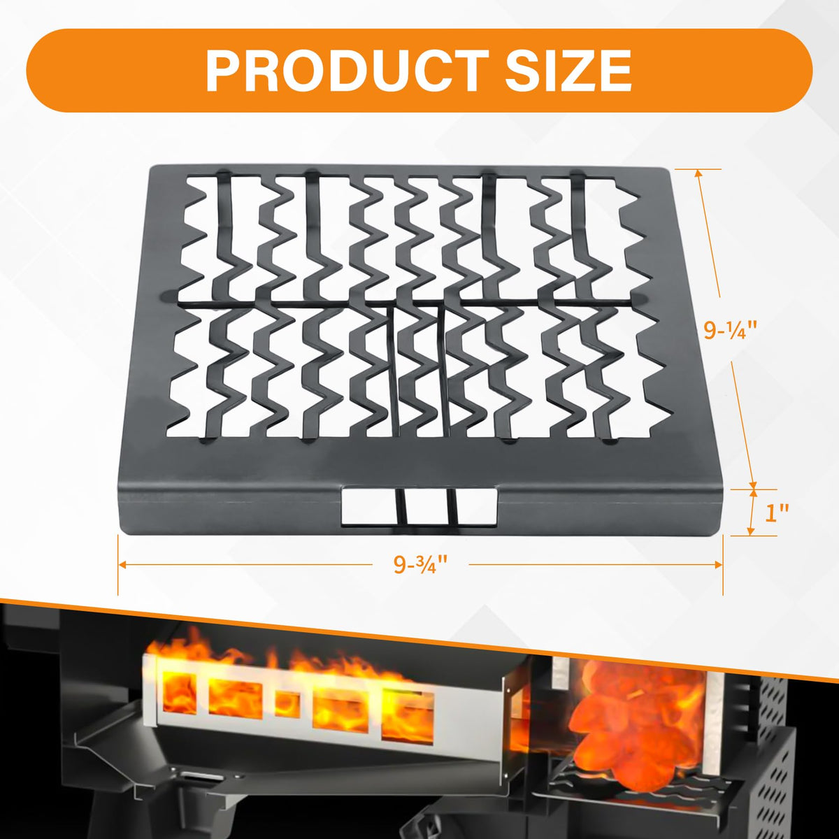 COMVIEE grill grate - high-quality steel for durable performance.