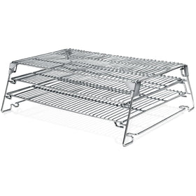 COMVIEE Jerky Rack with three-tier sliding shelves expanding space for barrel-style smokers