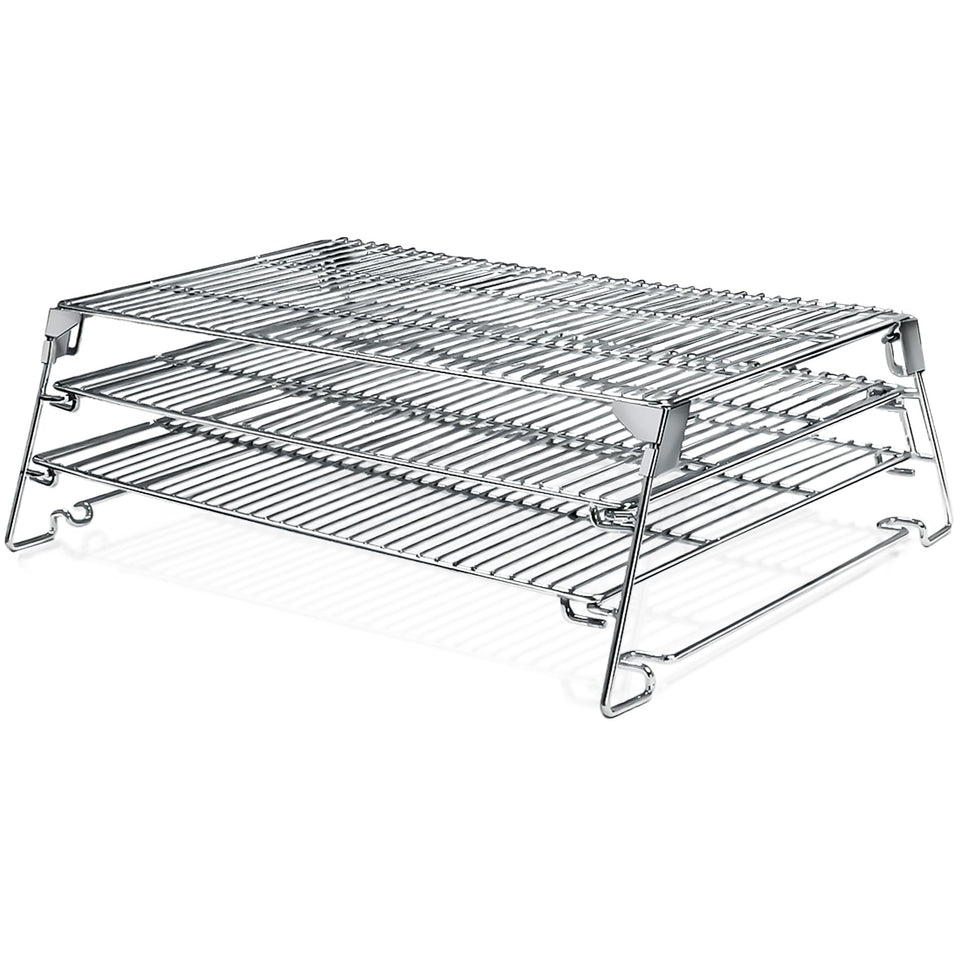 COMVIEE Jerky Rack with three-tier sliding shelves expanding space for barrel-style smokers
