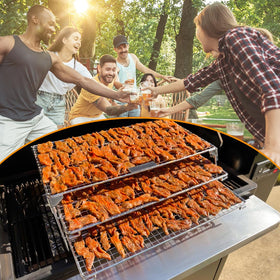 COMVIEE Jerky Rack ready for crowd cooking and efficient barbecuing