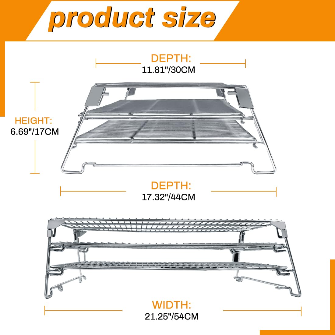 COMVIEE Jerky Rack with foldable legs for compact storage after grilling
