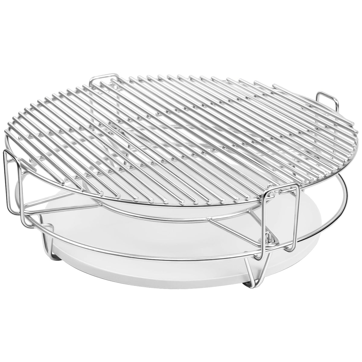 COMVIEE Kamado Joe expander rack expands cooking space for flexible grilling layouts.