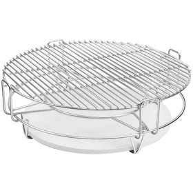 COMVIEE Kamado Joe expander rack expands cooking space for flexible grilling layouts.