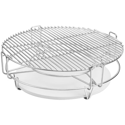 COMVIEE Kamado Joe expander rack expands cooking space for flexible grilling layouts.