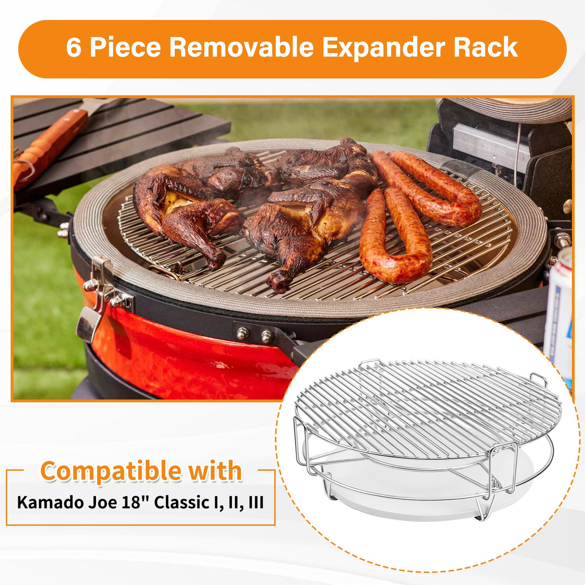 COMVIEE KJ-FCR cooking rack adds extra surface area.
