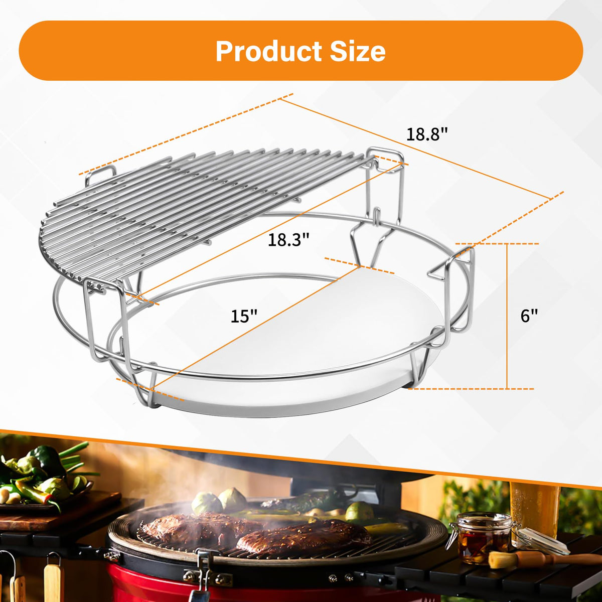 COMVIEE KJ-HDP half-moon heat deflector for improved indirect heat.