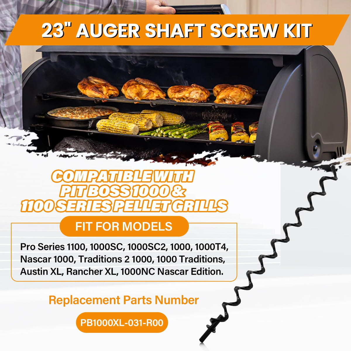 COMVIEE PB1000XL-031-R00 kit fits Pit Boss models for easy, secure installation.