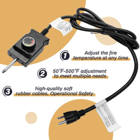 COMVIEE power cord for smokers offers plug-and-play convenience.