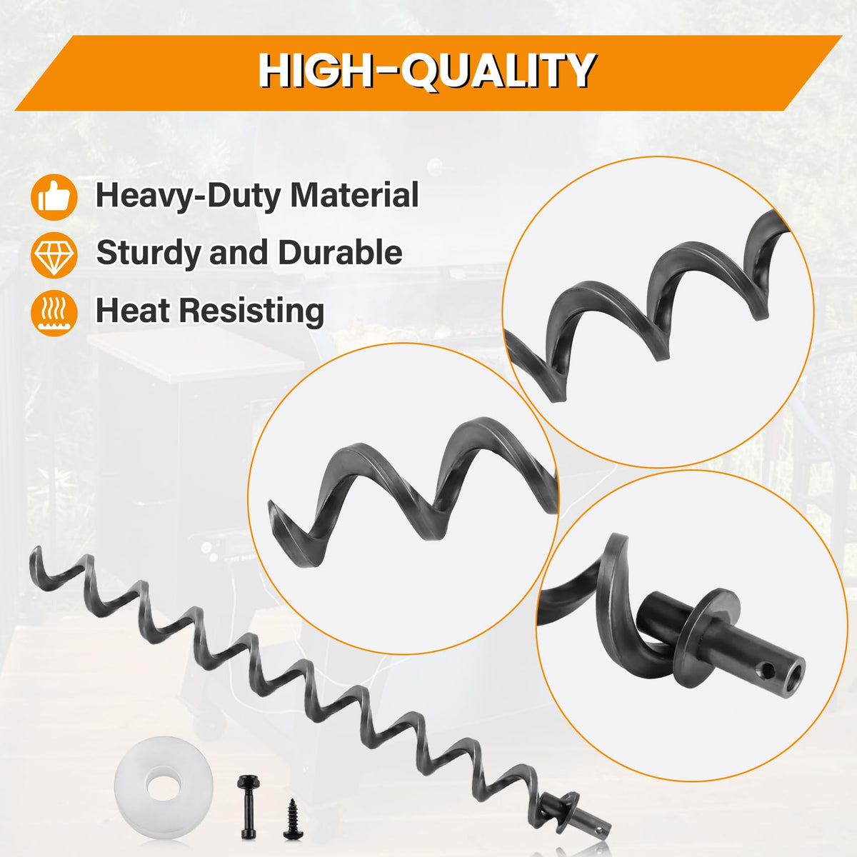 COMVIEE Traeger compatible auger kit for reliable pellet delivery