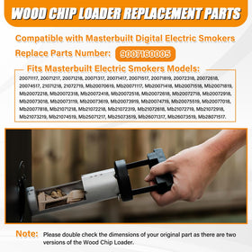 Loader’s 10-inch length fitting inside the smoker without crowding shelves