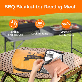 Concons BBQ blanket with carrying strap for simple transport from grill to kitchen
