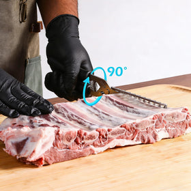 Concons ergonomic rubber handle offers a comfortable, stable grip during prep