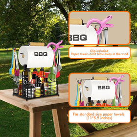 Concons Grill Caddy durable steel construction withstands rugged outdoor use.