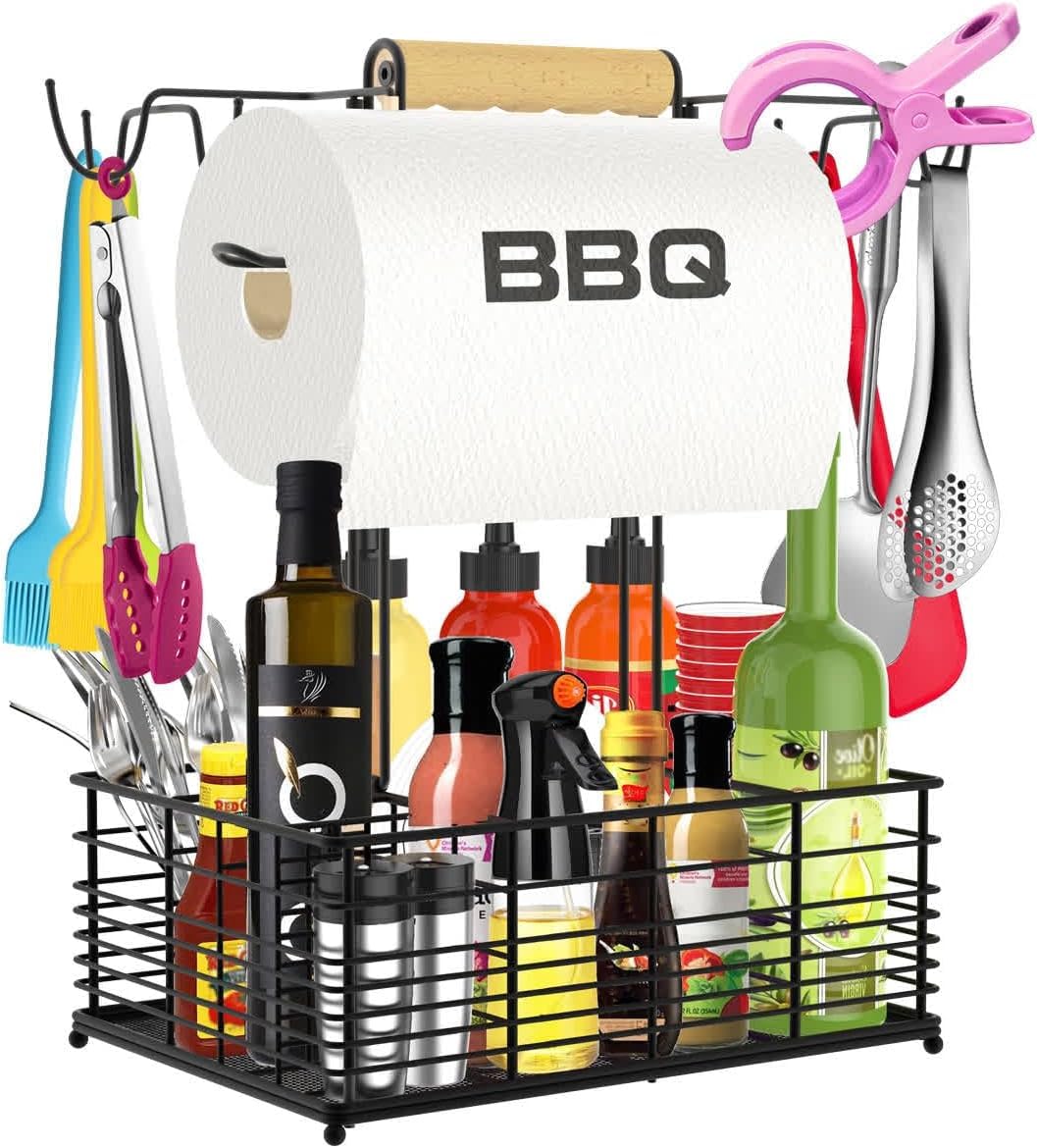 Concons Grill Caddy napkin clip keeps towels secure during outdoor grilling.