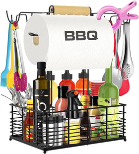 Concons Grill Caddy napkin clip keeps towels secure during outdoor grilling.