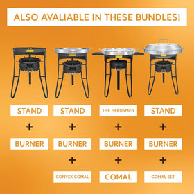 Concord Comal Stand wide 19.25-inch base provides stability.