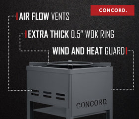 Concord high-temp powder-coated frame designed for outdoor durability.
