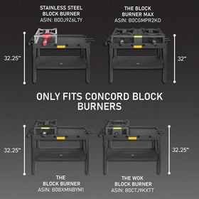 Concord The Block Station tensioning screws securely hold burners in place