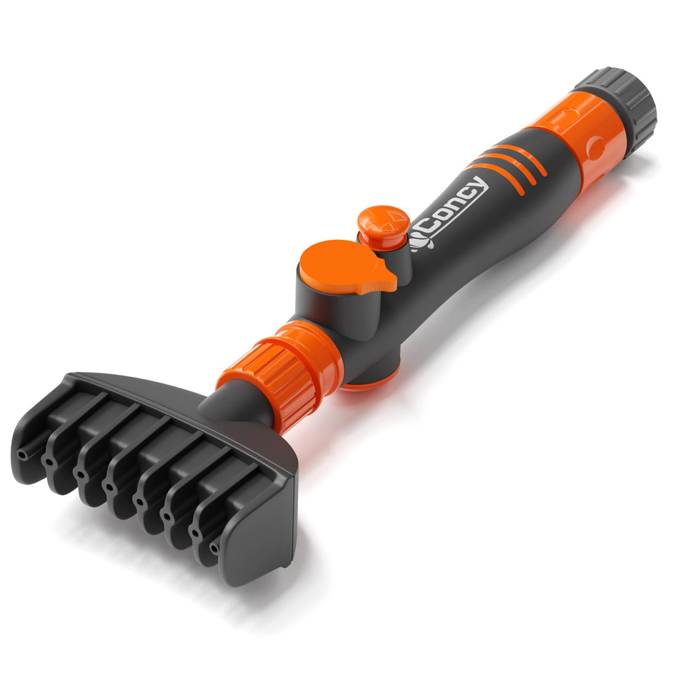 Concy 7-jet comb wand cleans spa cartridge efficiently