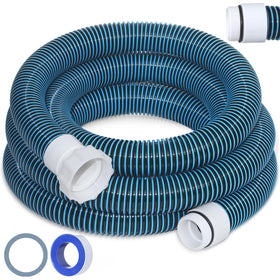 Conderyang 15ft pool hose with external threads for easy above-ground connections.