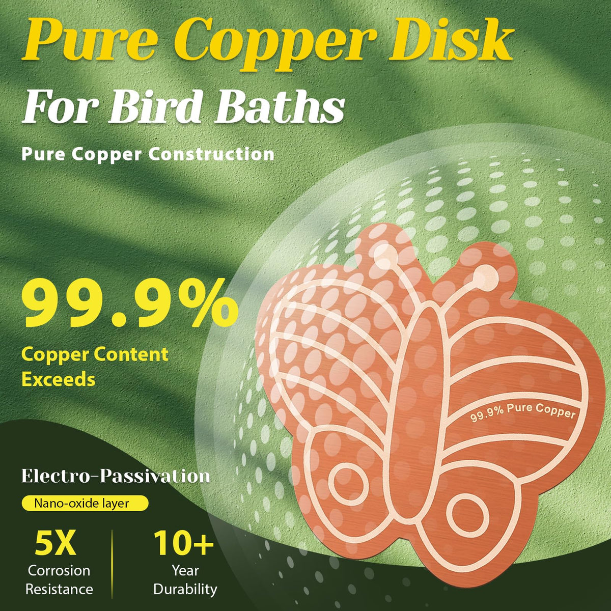 Conderyang 3pc set expands coverage for larger birdbaths.