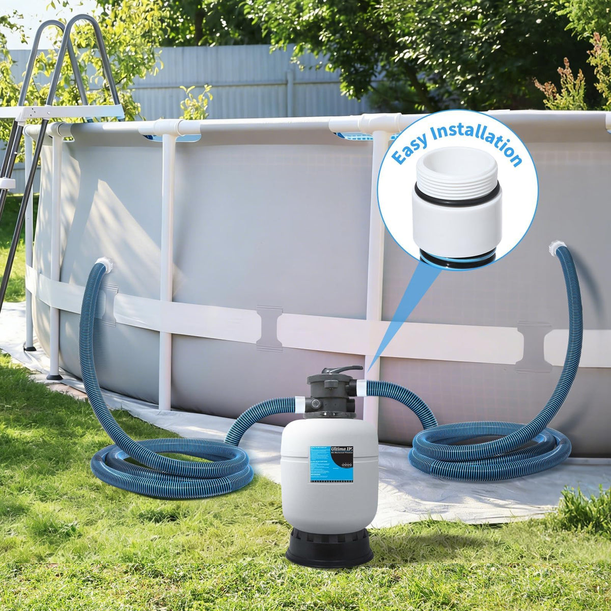 Conderyang easy-install hose supports quick pool maintenance sessions.