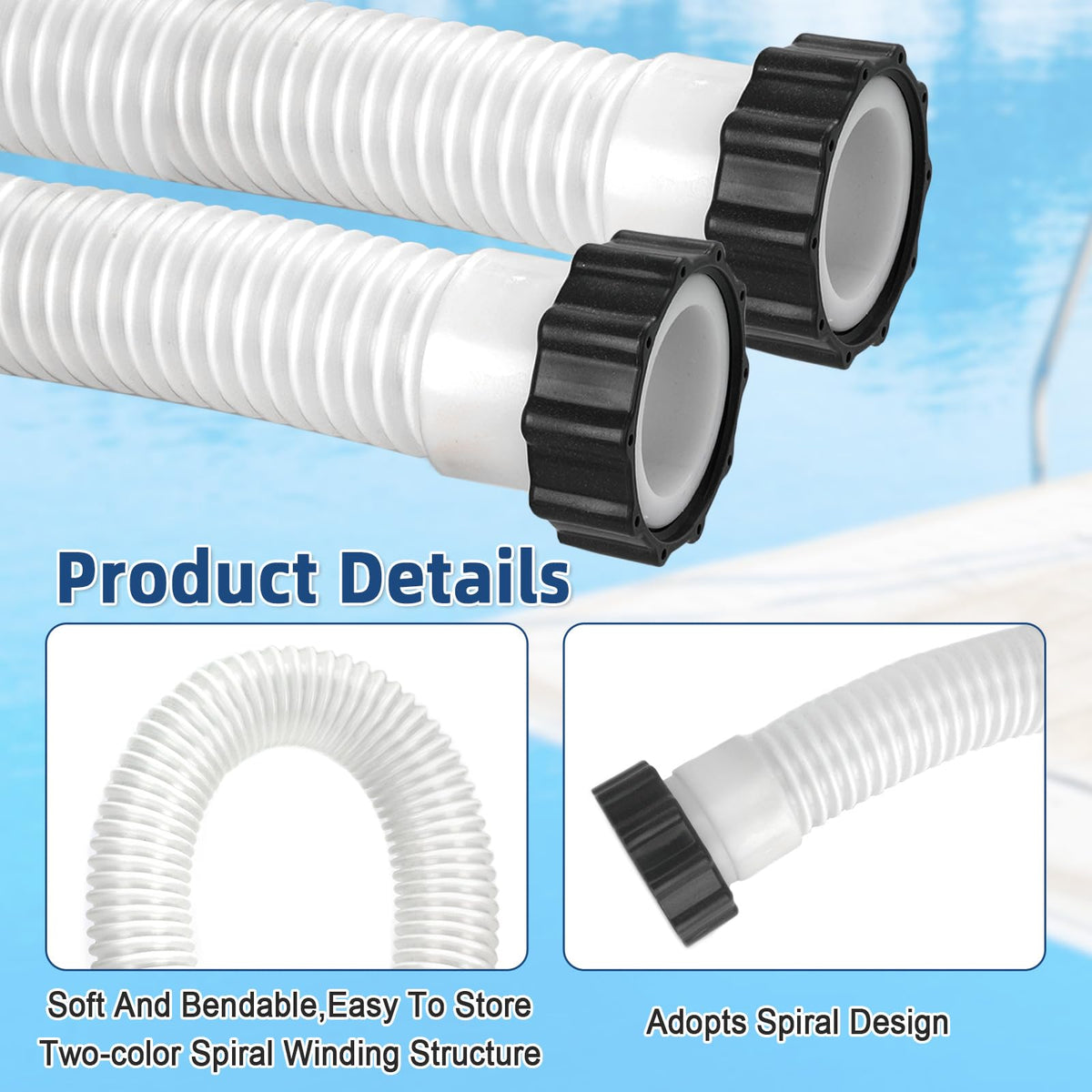 Conderyang EVA pool hose with spiral design for durable outdoor use