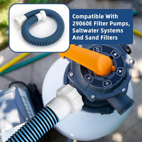 Conderyang above-ground pool hose in real use for flexible setup.