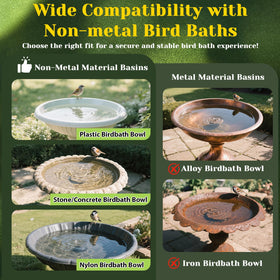 Conderyang outdoor-use disk fits bowls and fountains easily.