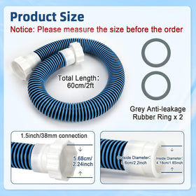 Conderyang 1.5in hose connector close-up showing simple compatibility with filters.
