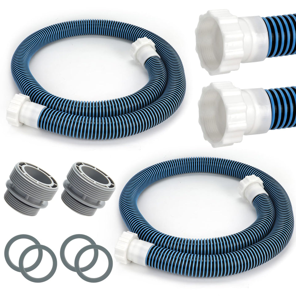 Conderyang pool hose 6ft blue for above-ground pools ensures smooth water flow.