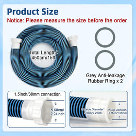 Conderyang pool hose spiral-wound design highlights durability and kink resistance.