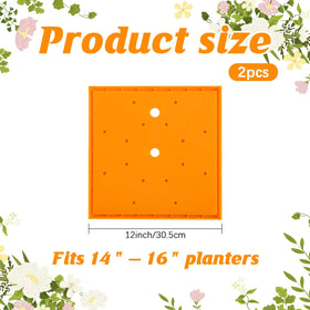 Conderyang square planter insert shows drainage holes for healthy moisture balance.