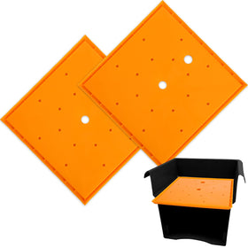Conderyang square planter insert in orange fits 12in pots securely and reduces soil usage.