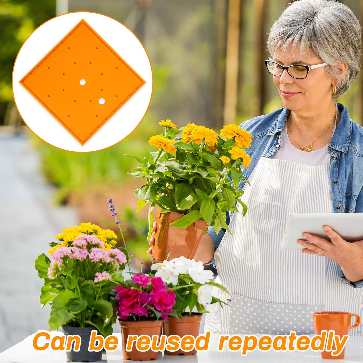 Two-pack Conderyang planter inserts ready for multiple square pots in decks or patios.