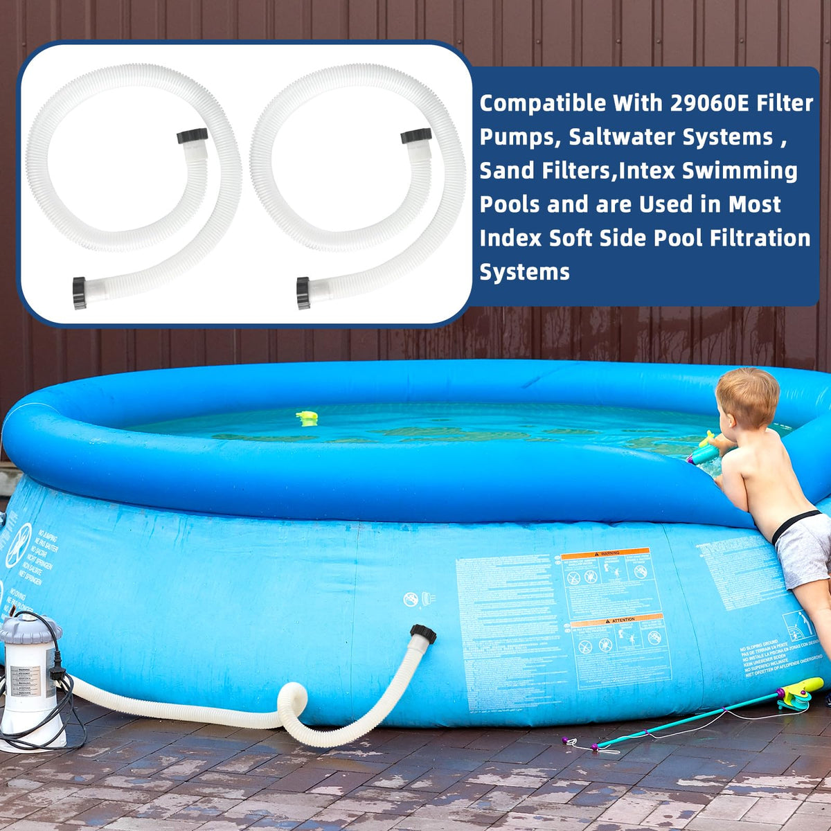 Conderyang white EVA pool hose is lightweight and sun resistant