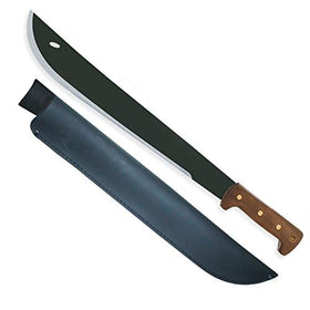 Condor El Salvador machete with leather sheath protects blade during transport and field use.