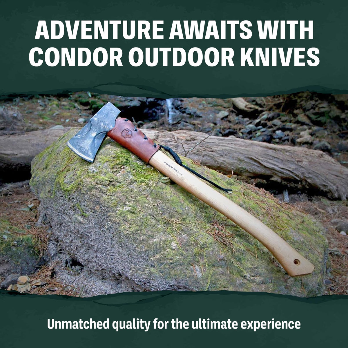 Condor wooden sheathed machete in a handcrafted sheath ensures safe carrying on trails.
