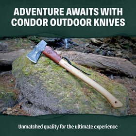 Condor wooden sheathed machete in a handcrafted sheath ensures safe carrying on trails.