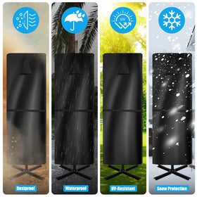 CONFUTURY 15 ft umbrella cover top vent promotes airflow and moisture control