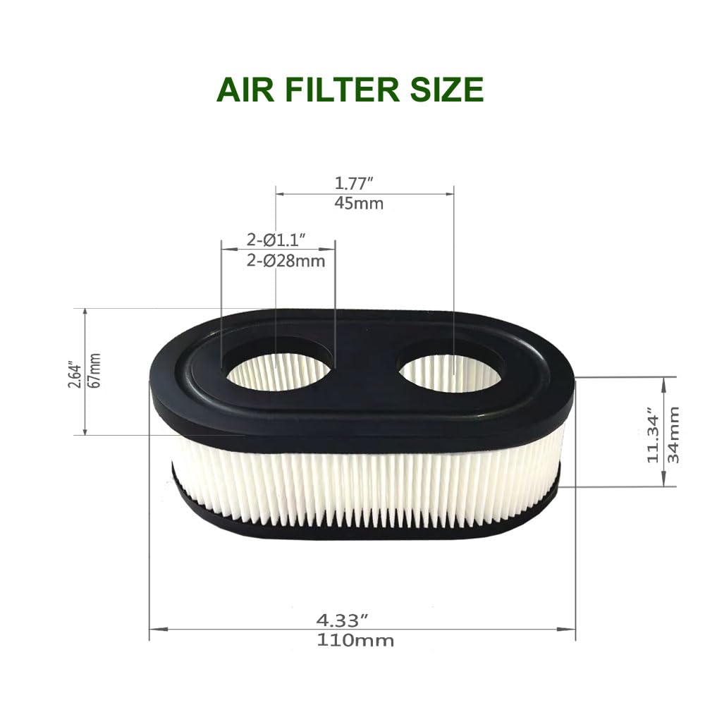 Conokata 593260 close-up pleats highlighting filtration efficiency for lawn mowers.