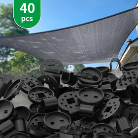 Consripie portable storage-friendly clips simplify seasonal shading adjustments