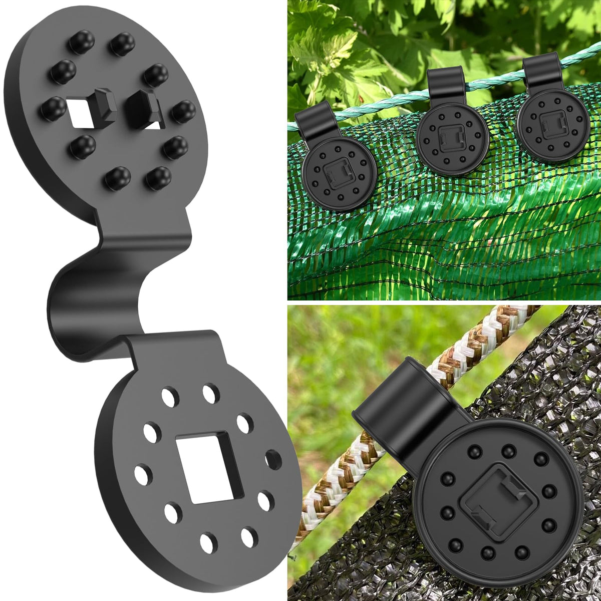 Consripie anti-slip shade clips keep nets in place during gusts