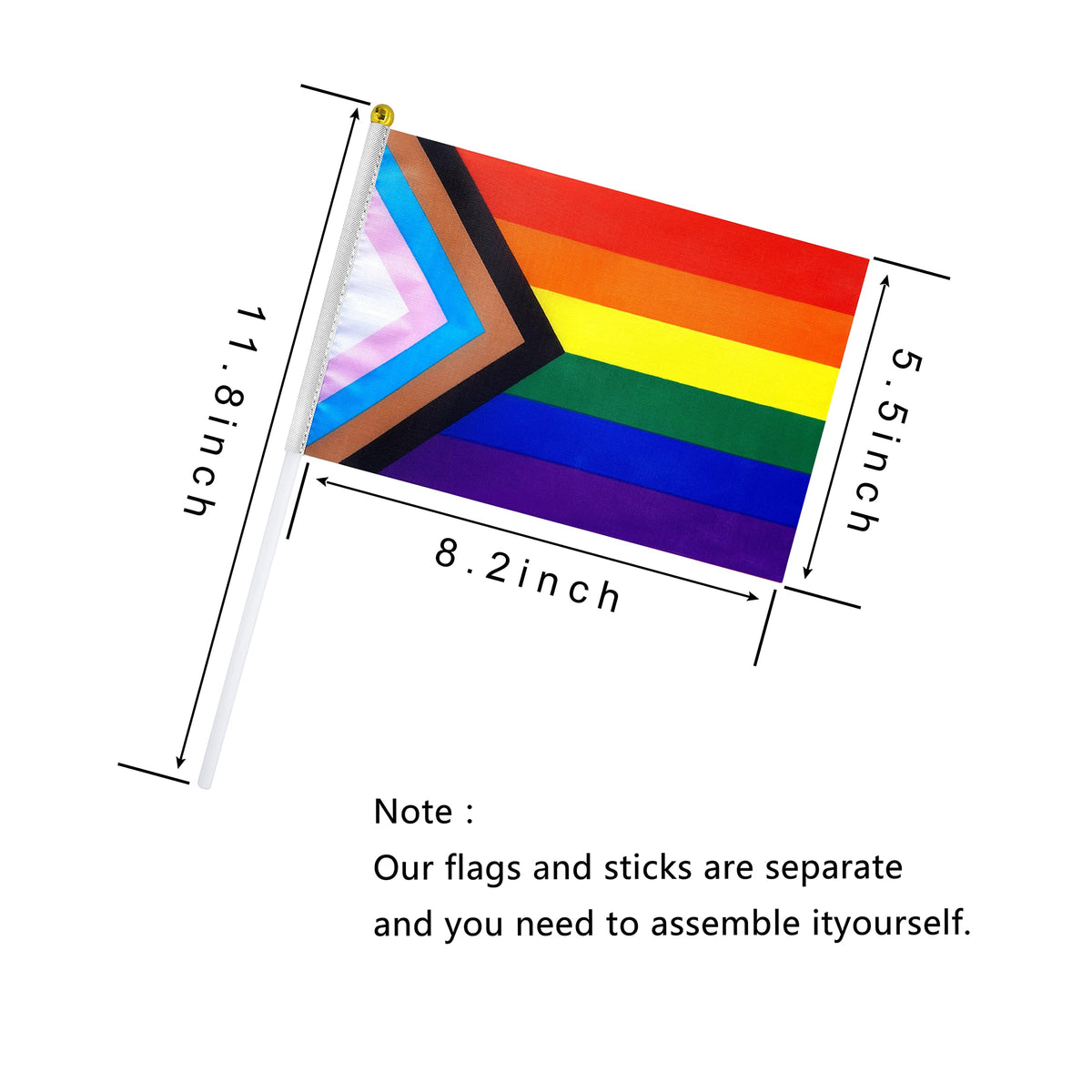 Consummate 50-pack flags ideal for party decor and large events, quick setup.
