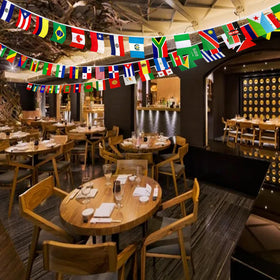 Consummate national flags banner enhances tournament and event decor.