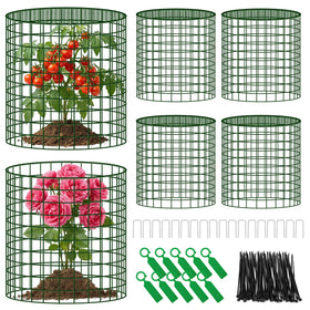 Convivium plant protector assembled around a plant, providing a reliable small-animal barrier.