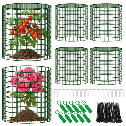 Convivium plant protector assembled around a plant, providing a reliable small-animal barrier.