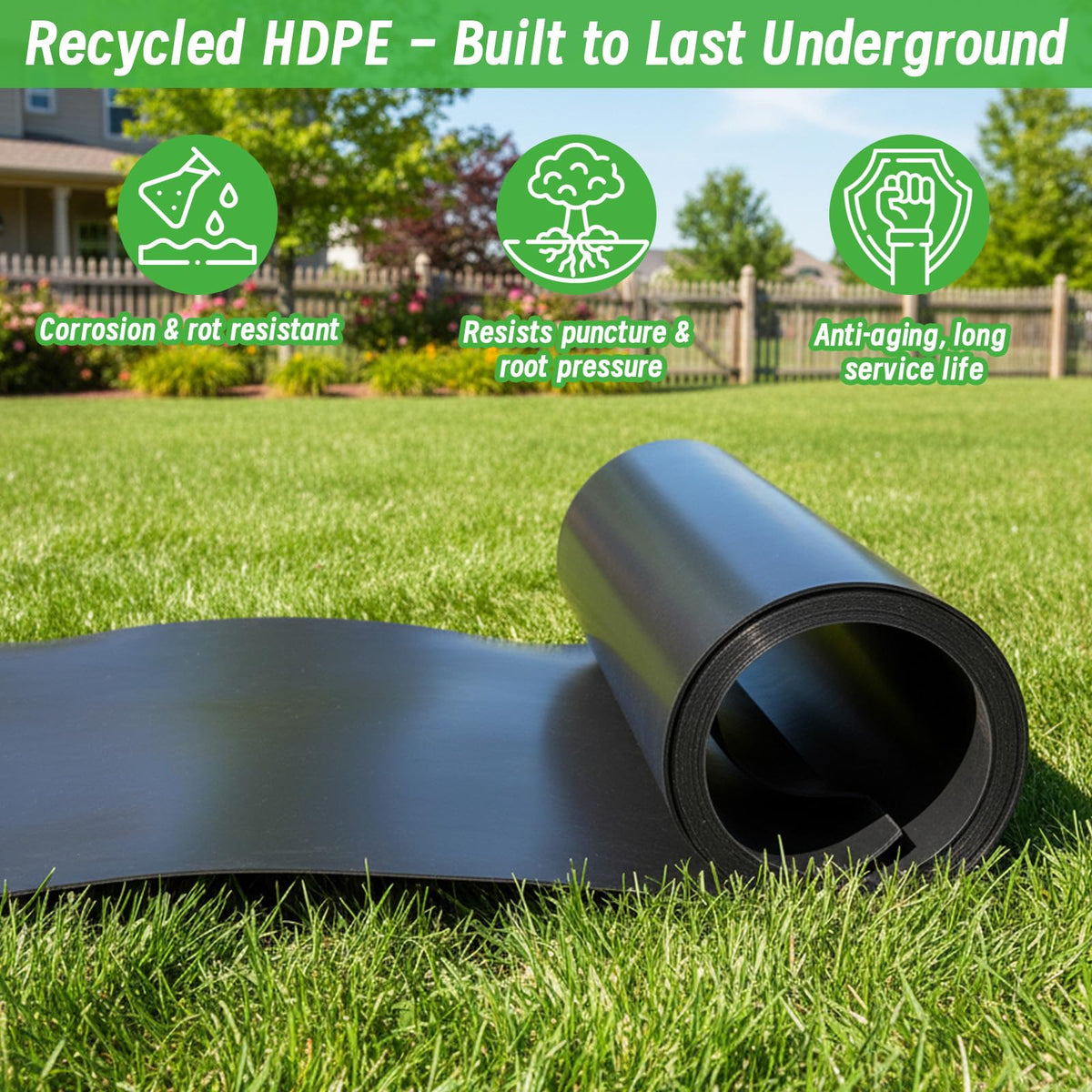 Convivium root barrier can be shaped to fit curves