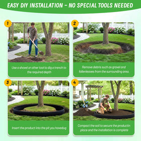 Convivium helps guide roots downward, protecting foundations, septic lines, and irrigation