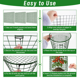 Convivium ground stakes secure cages in windy weather for stable garden protection.